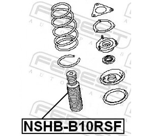 Захисний ковпачок/гофрований кожух, амортизатор NSHB-B10RSF FEBEST