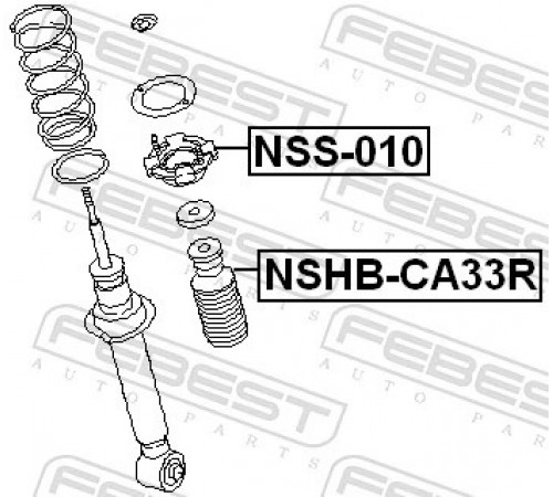 Захисний ковпачок/гофрований кожух, амортизатор NSHB-CA33R FEBEST