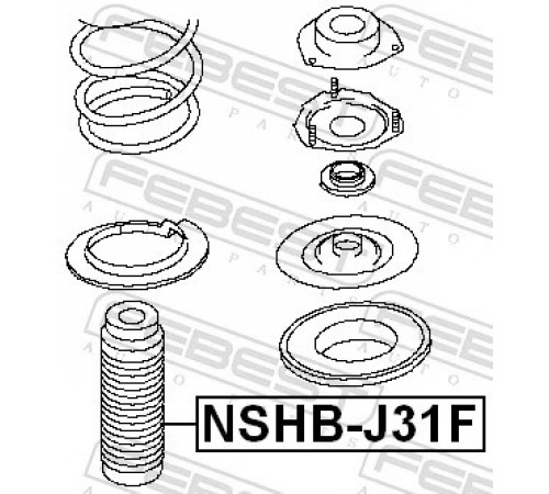 Захисний ковпачок/гофрований кожух, амортизатор NSHB-J31F FEBEST