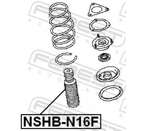 Захисний ковпачок/гофрований кожух, амортизатор NSHB-N16F FEBEST