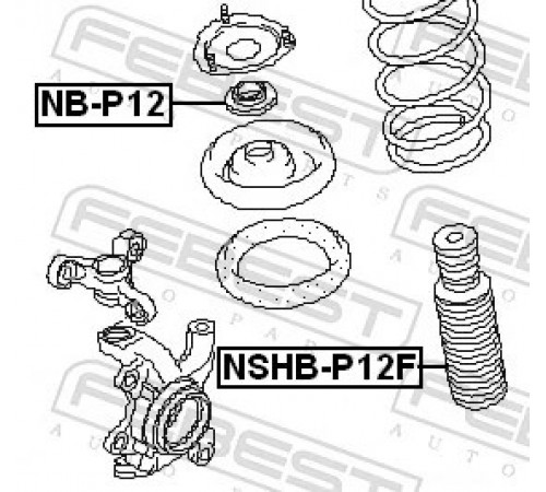 Захисний ковпачок/гофрований кожух, амортизатор NSHB-P12F FEBEST