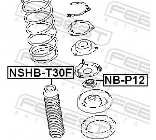 Захисний ковпачок/гофрований кожух, амортизатор NSHB-T30F FEBEST