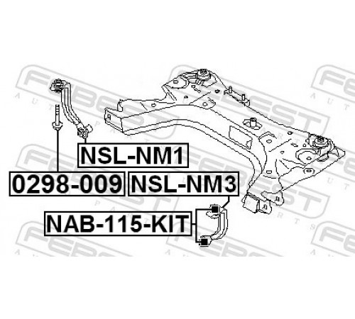 Кронштейн, надрамник/підрамник NSL-NM1 FEBEST