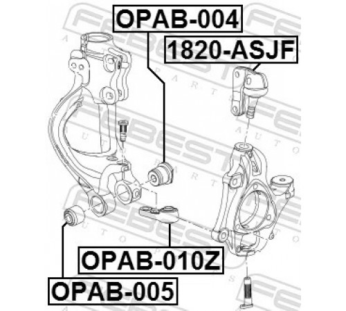 Опора, важіль підвіски OPAB-004 FEBEST