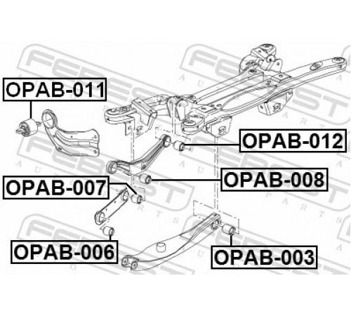 Опора, важіль підвіски OPAB-011 FEBEST