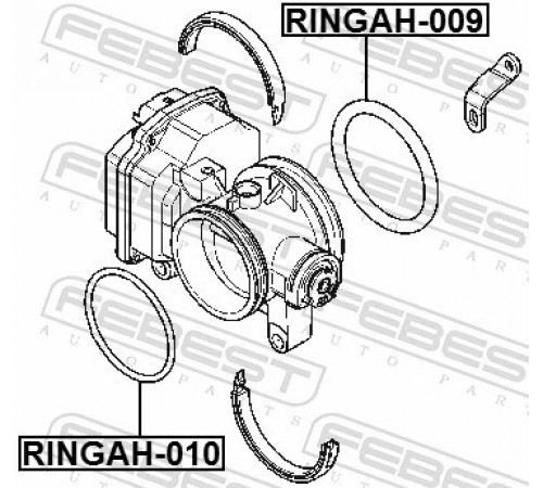 Ущільнення, корпус дросельної заслінки RINGAH-009 FEBEST