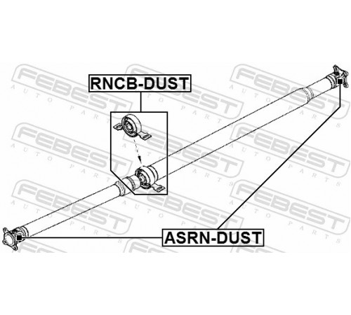 Підшипник, проміжний підшипник карданного вала RNCB-DUST FEBEST