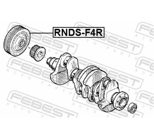 Шків, колінчатий вал RNDS-F4R FEBEST