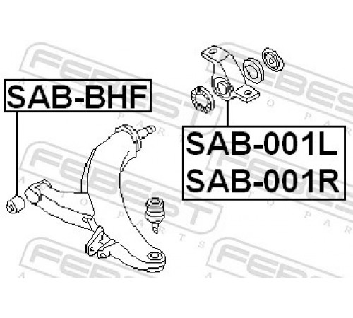 Опора, важіль підвіски SAB-001R FEBEST