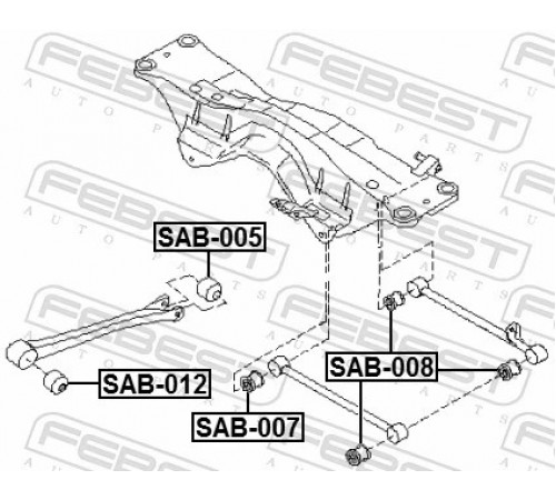 Опора, важіль підвіски SAB-012 FEBEST