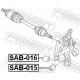 Опора, важіль підвіски SAB-016 FEBEST