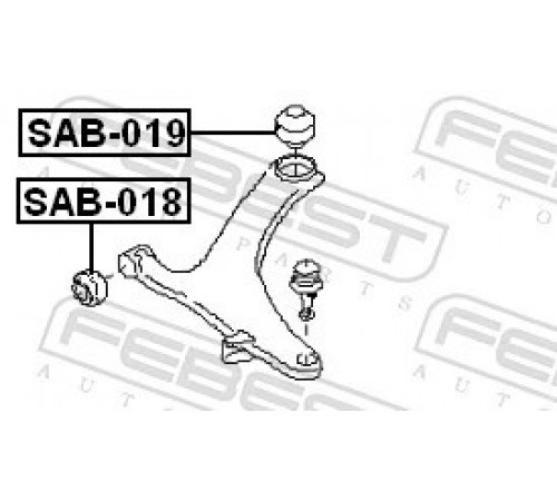 Опора, важіль підвіски SAB-019 FEBEST