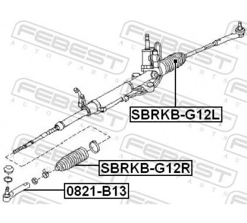 Гофрований кожух, механізм рульового керування SBRKB-G12L FEBEST
