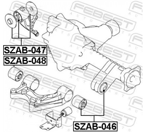 Опора, диференціал SZAB-046 FEBEST