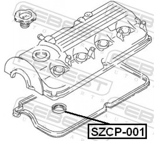 Ущільнення, кришка голівки циліндра SZCP-001 FEBEST