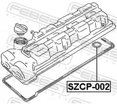 Ущільнювальне кільце, гніздо свічки SZCP-002 FEBEST