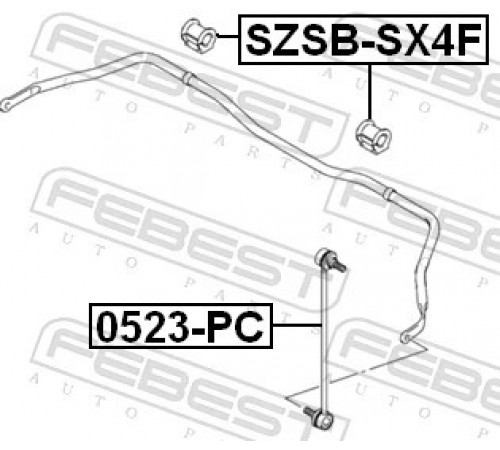 Опора, стабілізатор SZSB-SX4F FEBEST