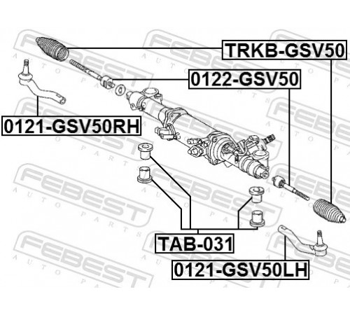 Опора, рульовий механізм TAB-031 FEBEST