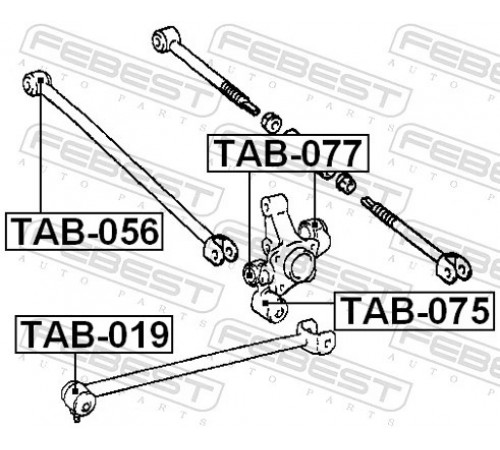 Опора, важіль підвіски TAB-077 FEBEST