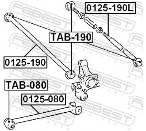 Опора, важіль підвіски TAB-080 FEBEST