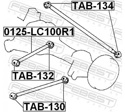 Опора, важіль підвіски TAB-134 FEBEST