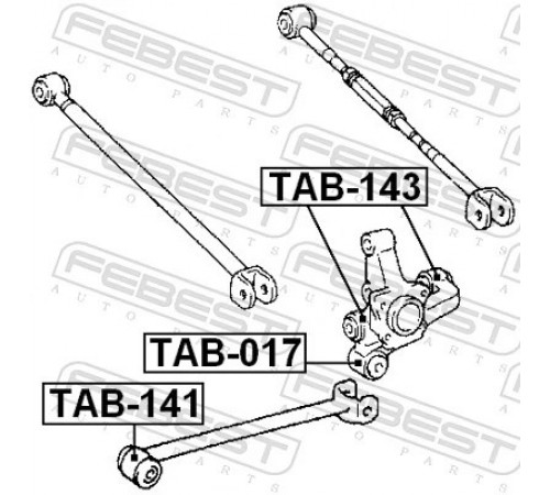 Опора, важіль підвіски TAB-141 FEBEST