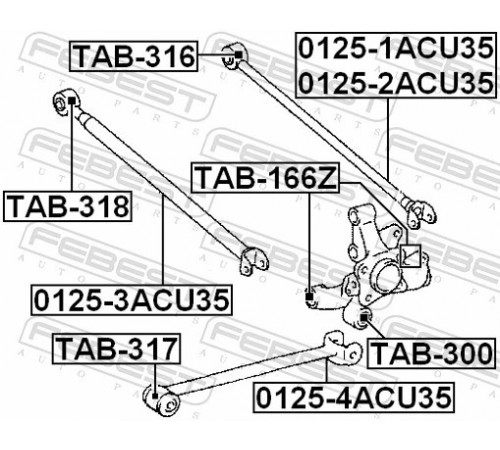 Опора, важіль підвіски TAB-316 FEBEST