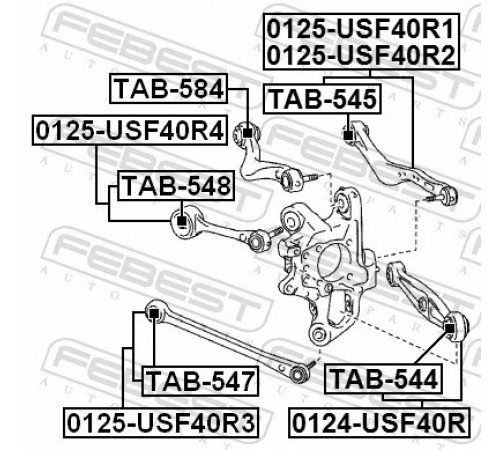 Опора, важіль підвіски TAB-545 FEBEST