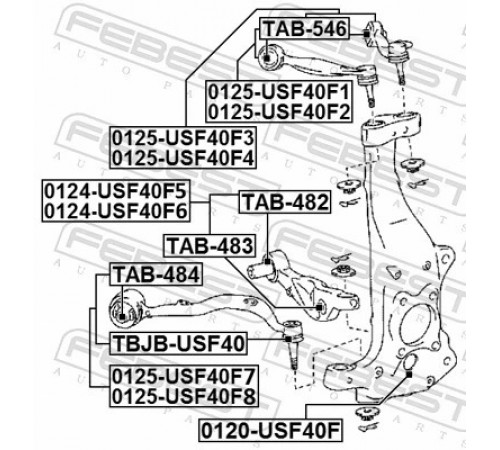 Опора, важіль підвіски TAB-546 FEBEST