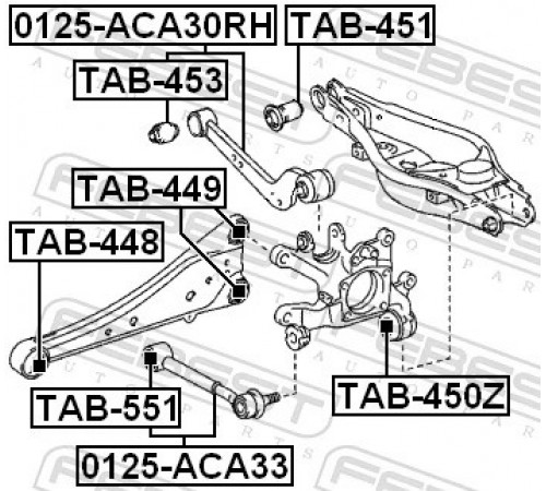 Опора, важіль підвіски TAB-551 FEBEST