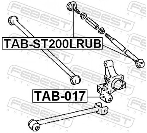 Опора, важіль підвіски TAB-ST200LRUB FEBEST
