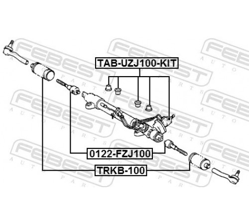Опора, рульовий механізм TAB-UZJ100-KIT FEBEST