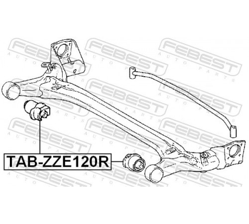 Опора, балка моста TAB-ZZE120R FEBEST