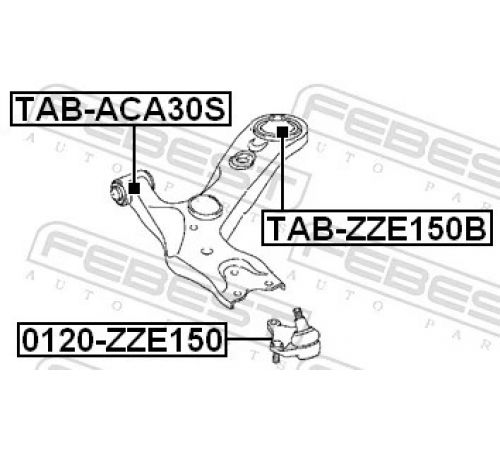 Опора, важіль підвіски TAB-ZZE150B FEBEST