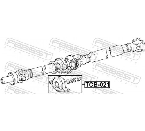 Підшипник, проміжний підшипник карданного вала TCB-021 FEBEST