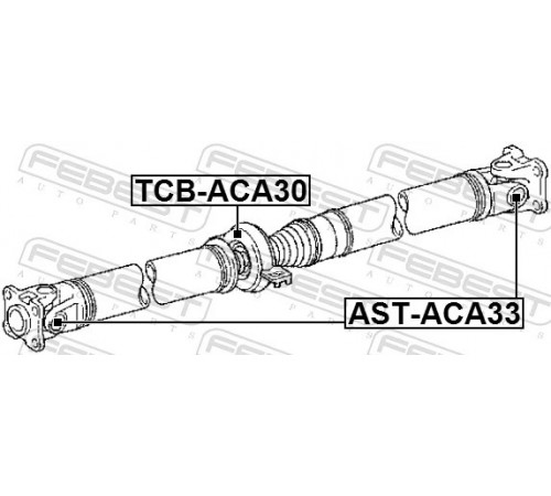 Підшипник, проміжний підшипник карданного вала TCB-ACA30 FEBEST