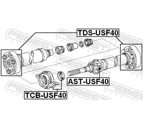 Підшипник, проміжний підшипник карданного вала TCB-USF40 FEBEST