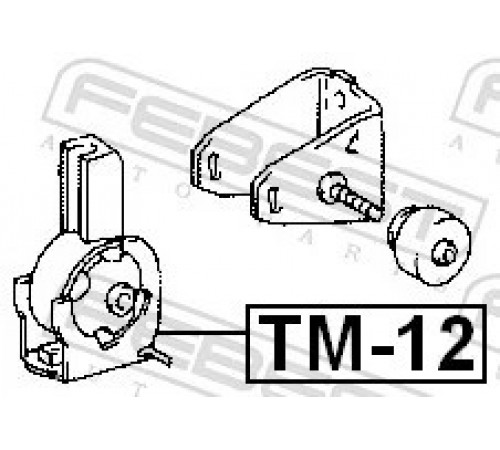 Опора, двигун TM-12 FEBEST