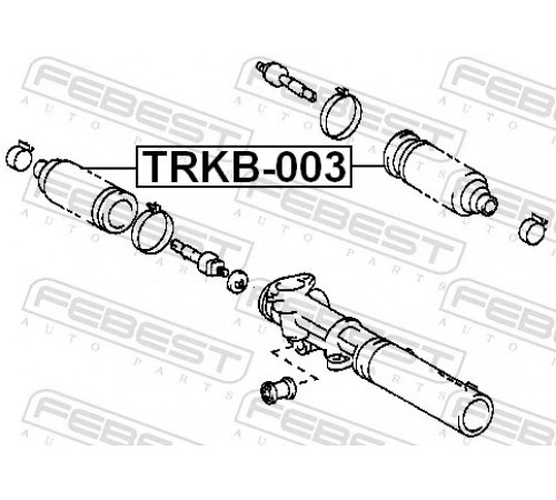 Гофрований кожух, механізм рульового керування TRKB-003 FEBEST