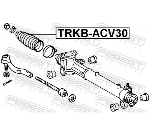Гофрований кожух, механізм рульового керування TRKB-ACV30 FEBEST