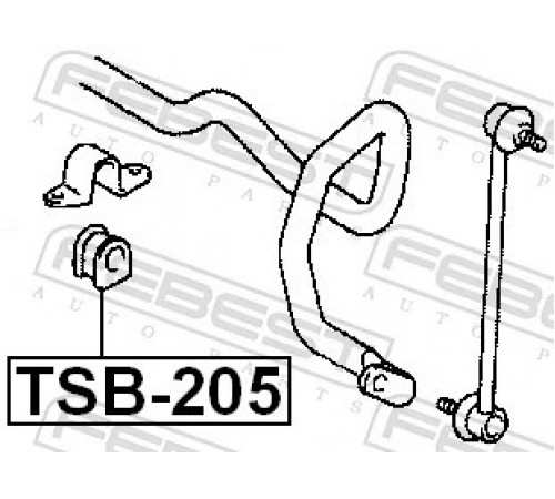 Опора, стабілізатор TSB-205 FEBEST
