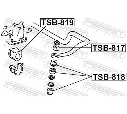 Опора, реактивна тяга TSB-817 FEBEST