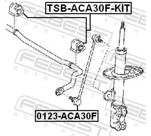 Ремонтний комплект, підшипник стабілізатора TSB-ACA30F-KIT FEBEST