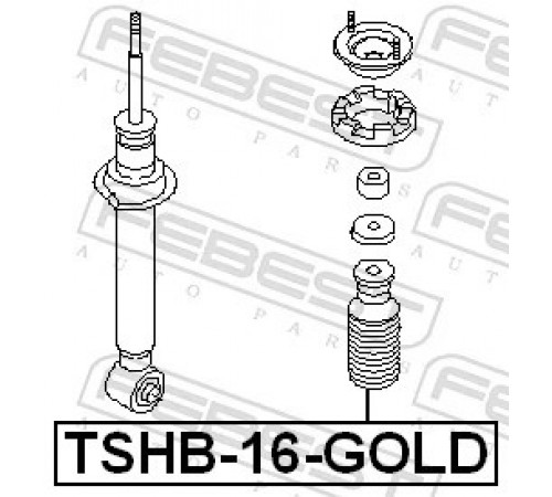 Комплект пилозахисних ковпаків, амортизатор TSHB-16-GOLD FEBEST