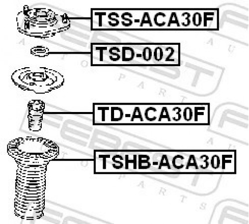 Захисний ковпачок/гофрований кожух, амортизатор TSHB-ACA30F FEBEST