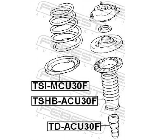 Захисний ковпачок/гофрований кожух, амортизатор TSHB-ACU30F FEBEST