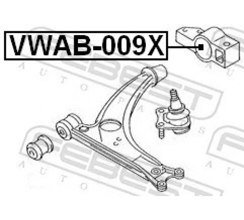 Опора, важіль підвіски VWAB-009X FEBEST