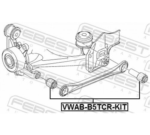 Ремонтний комплект, поперечний важіль підвіски VWAB-B5TCR-KIT FEBEST