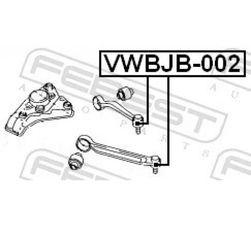 Ремонтний комплект, нижній/верхній кульовий шарнір VWBJB-002 FEBEST