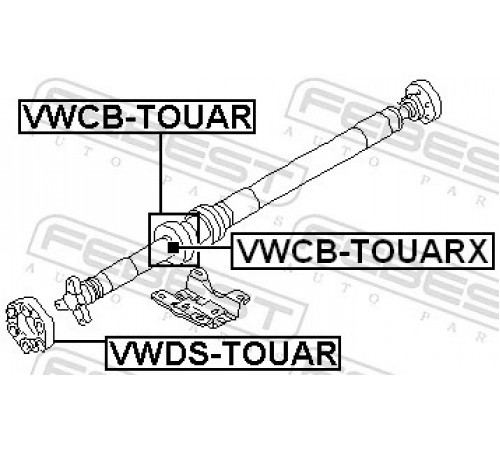 Підшипник, проміжний підшипник карданного вала VWCB-TOUARX FEBEST